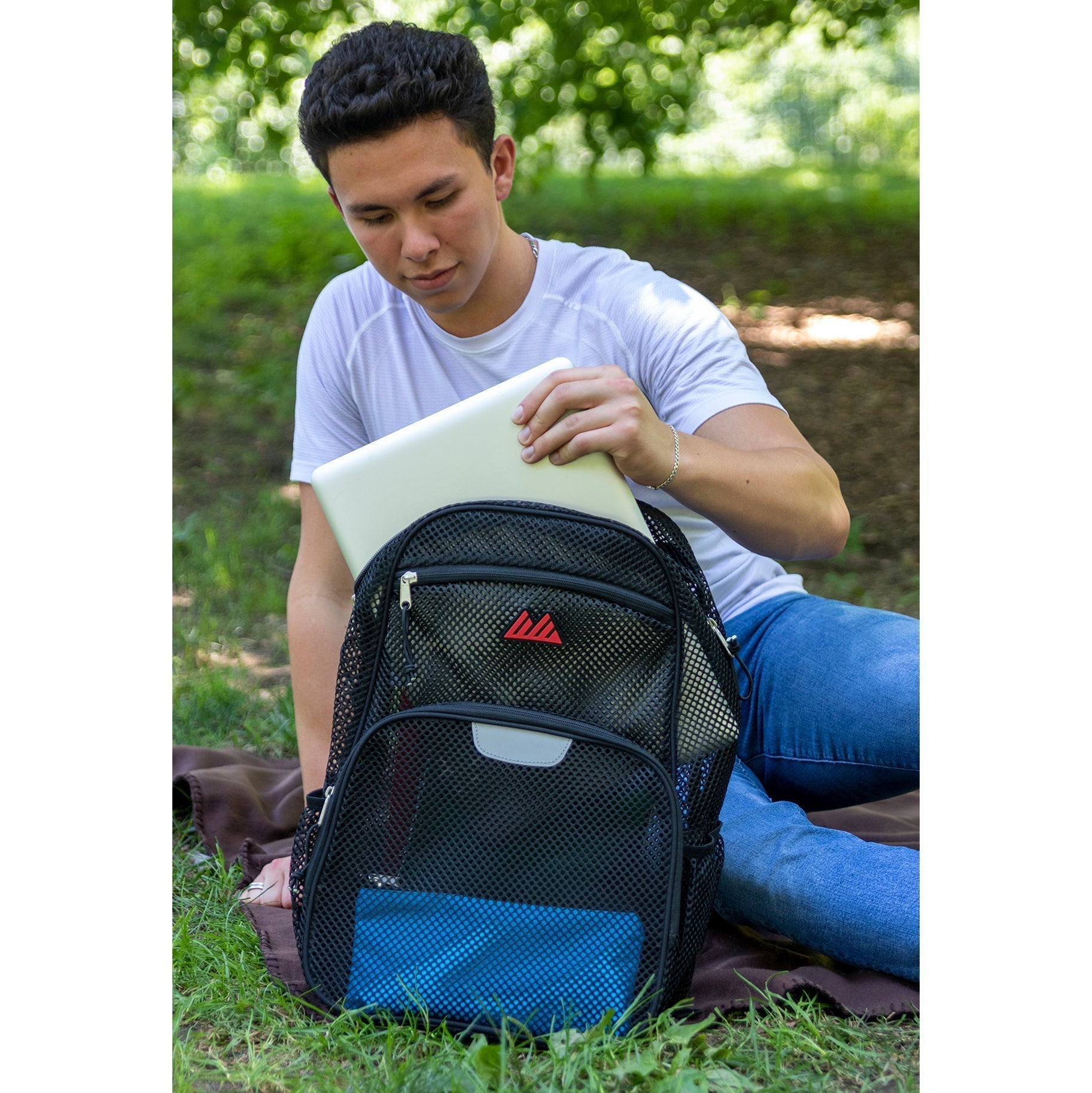 Pro Jersey Reflective 18 Inch Mesh Backpacks -Black - 24 in the Pack