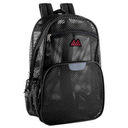Pro Jersey Reflective 18 Inch Mesh Backpacks -Black - 24 in the Pack