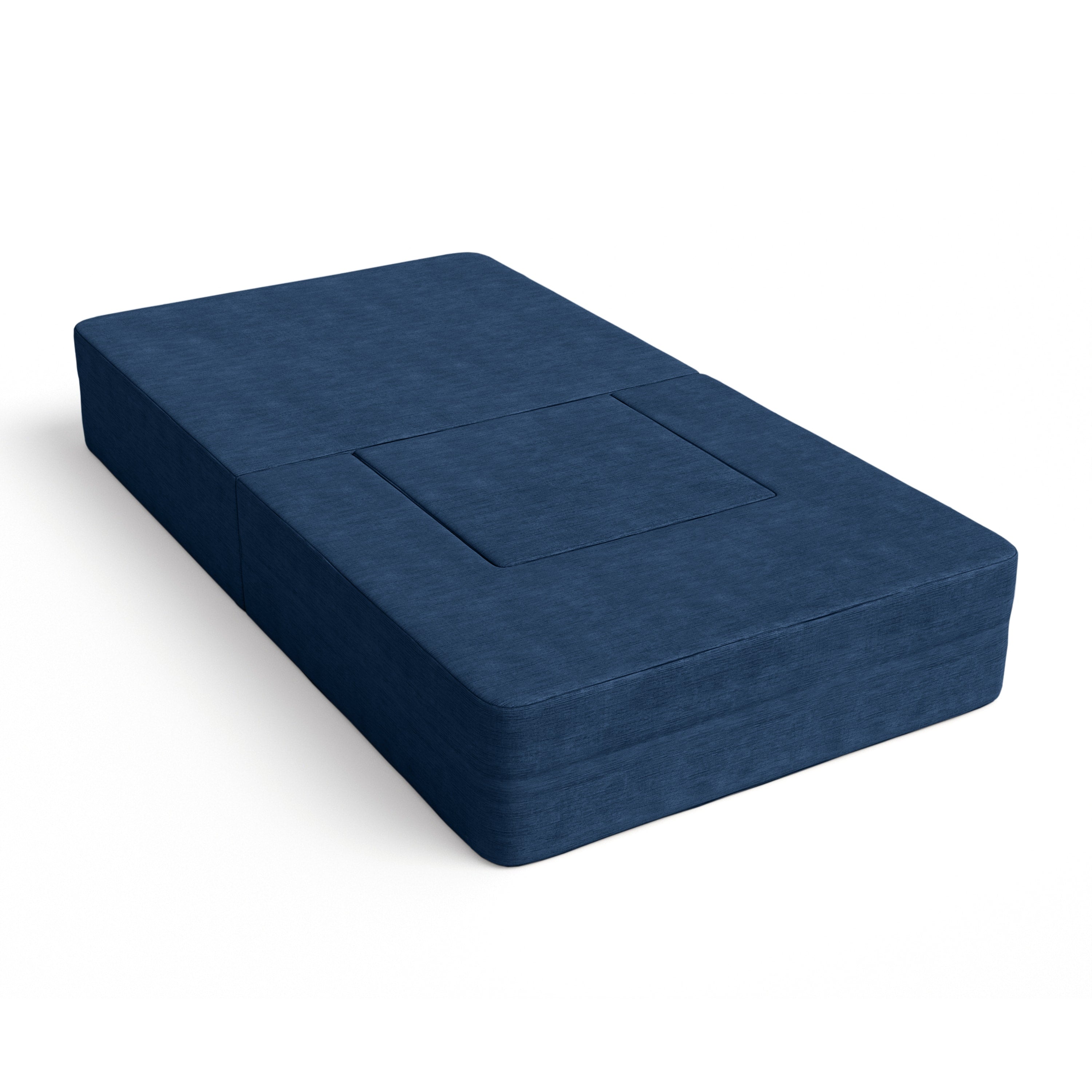 Jaxx Zipline Convertible Sleeper Futon Chair & Ottoman with Machine-Washable Cover, Caribbean
