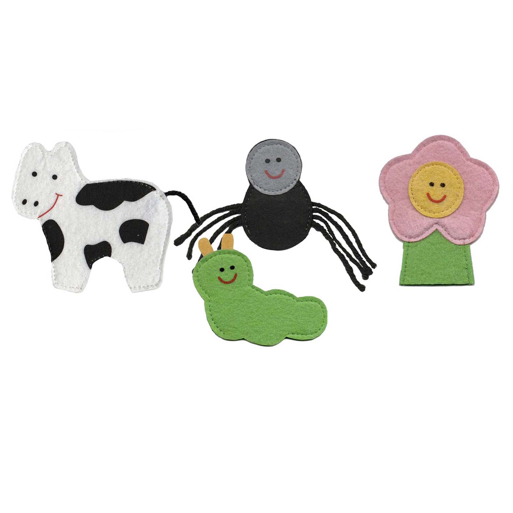 Felt Finger Puppets for Storytelling, 4", Fairy Tales & Nursery Rhymes, Set of 23