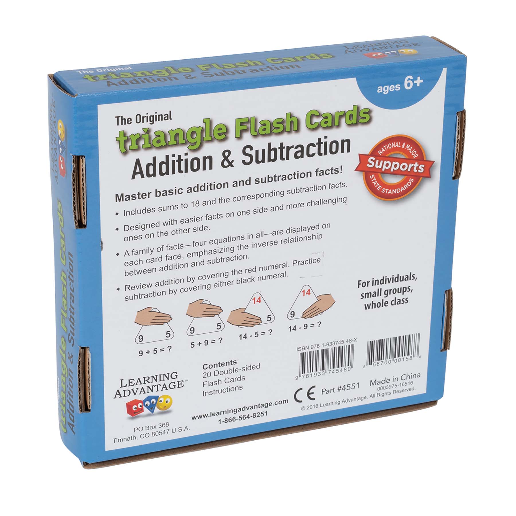 The Original Triangle Flash Cards - Addition & Subtraction - Set of 20