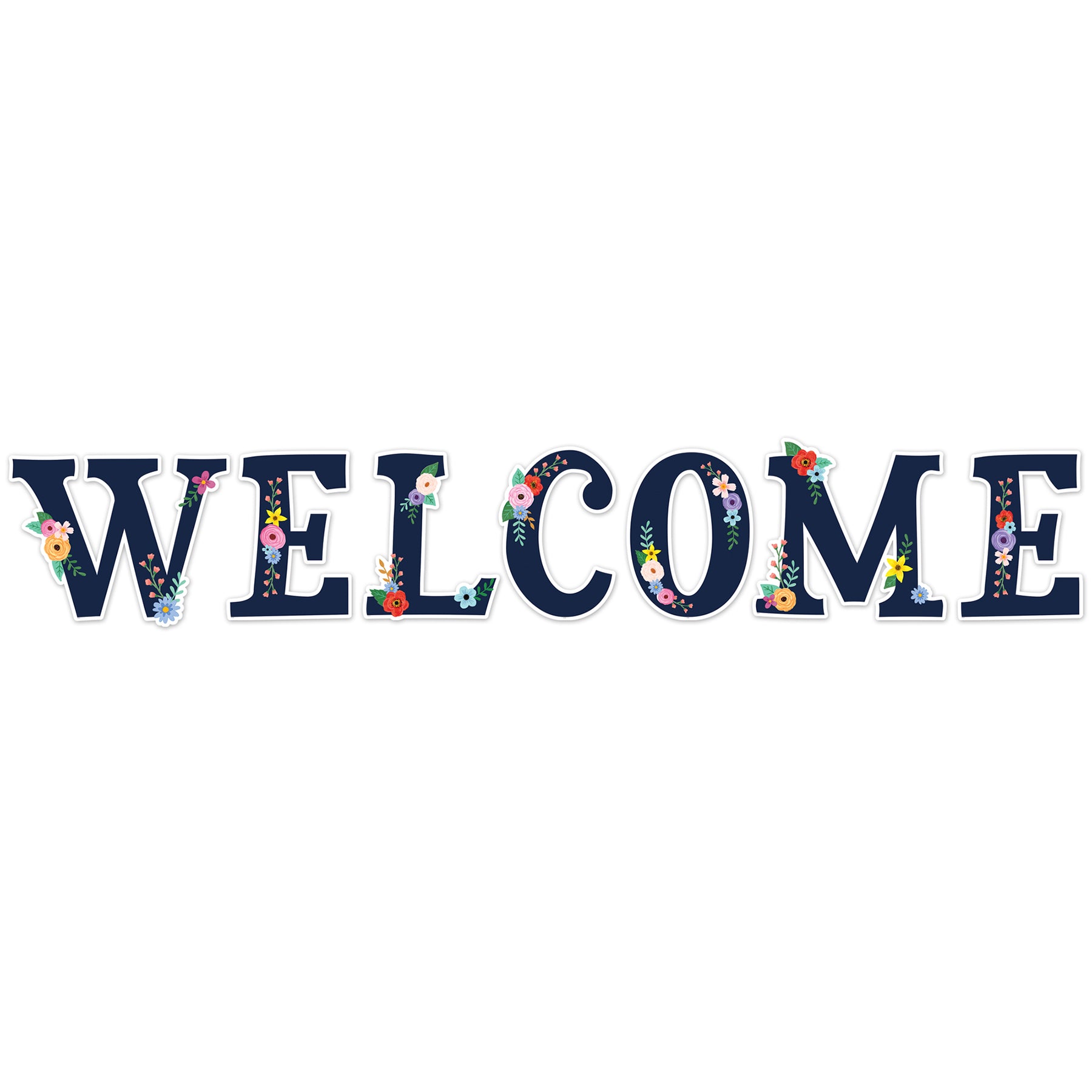 Wildflowers Welcome Bulletin Board Set, 55 Pieces