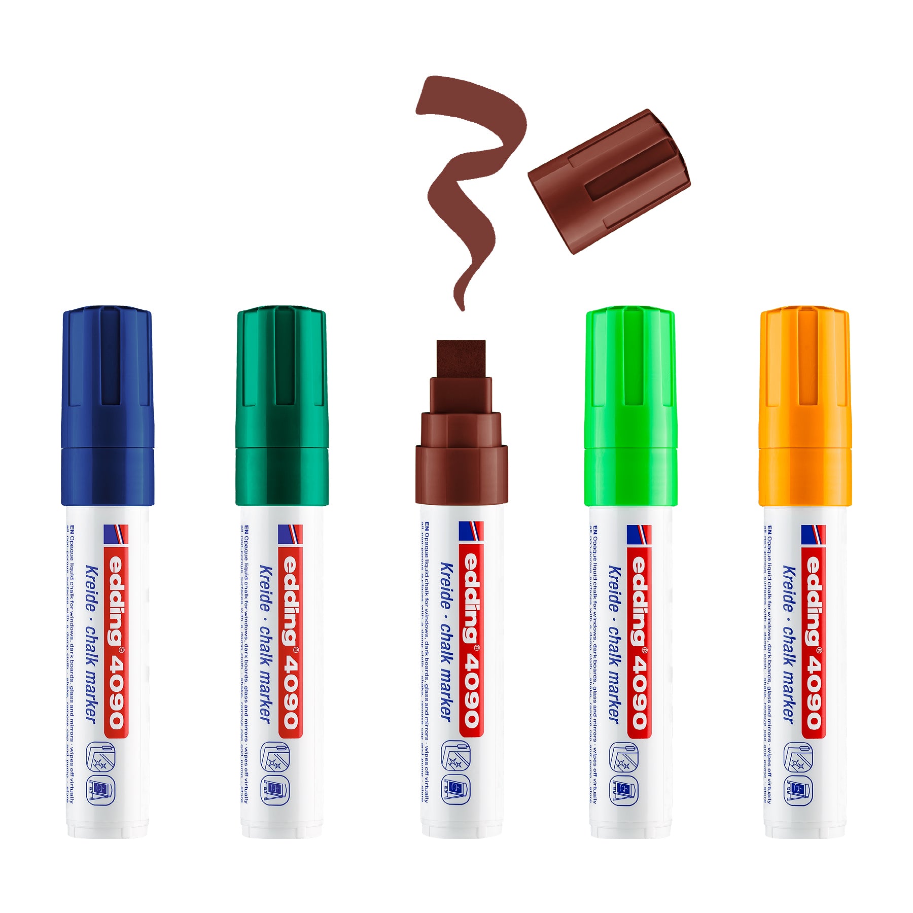 edding 4090 Chalk Marker - Box of 5 - Assorted