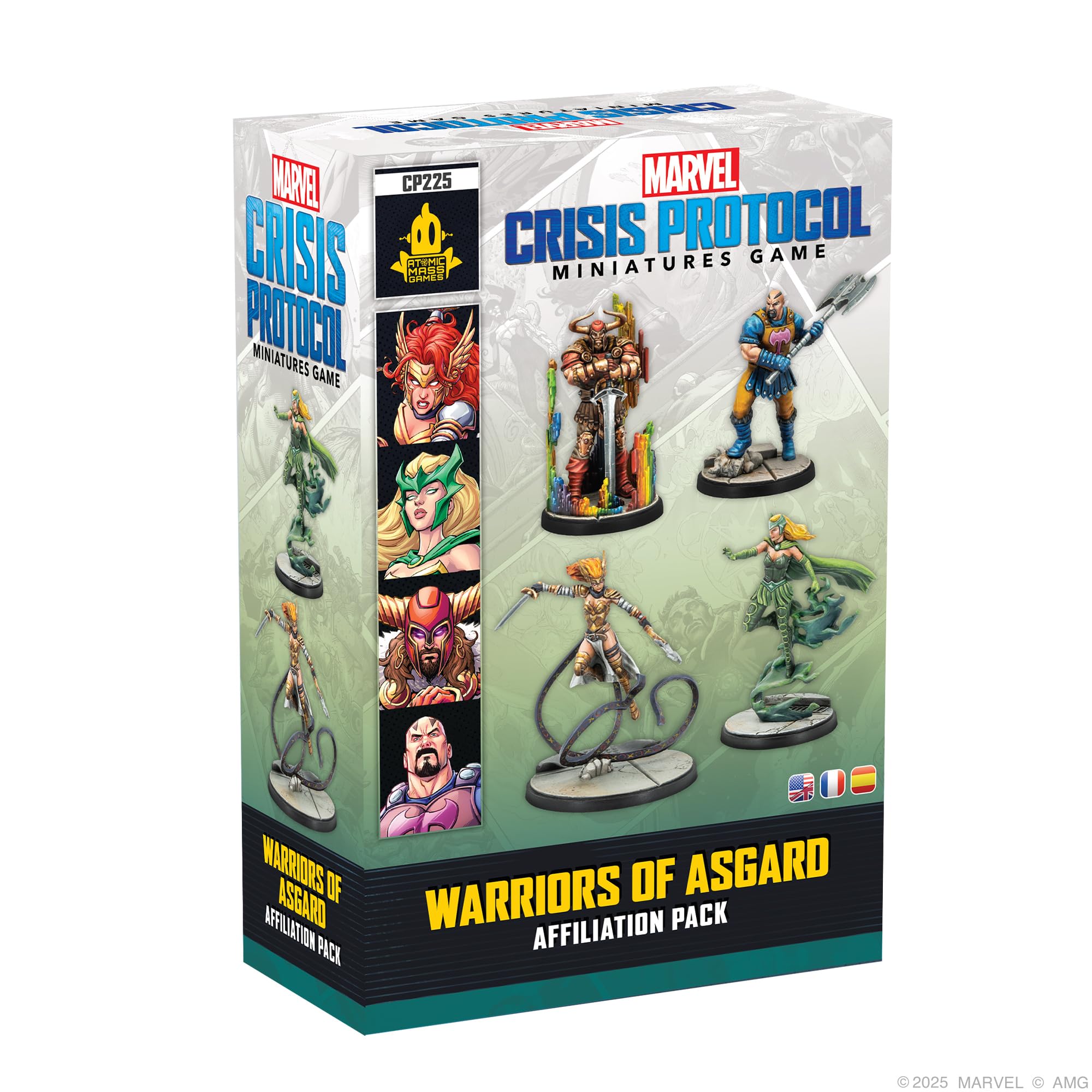 Asmodee Marvel: Crisis Protocol Warriors of Asgard Affiliation Pack - Includes Angela, Enchantress, Heimdall & Skurge, Tabletop Superhero Game, Ages 14+, 2 Players, 90 Minute Playtime