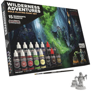 The Army Painter GameMaster: Wilderness Adventures Role-playing Paint Set, 15x18 ml Warpaints Fanatic Acrylic, 1 GameMaster Drybrush, 1 FREE Hard-plastic snap-fit Hag Miniature