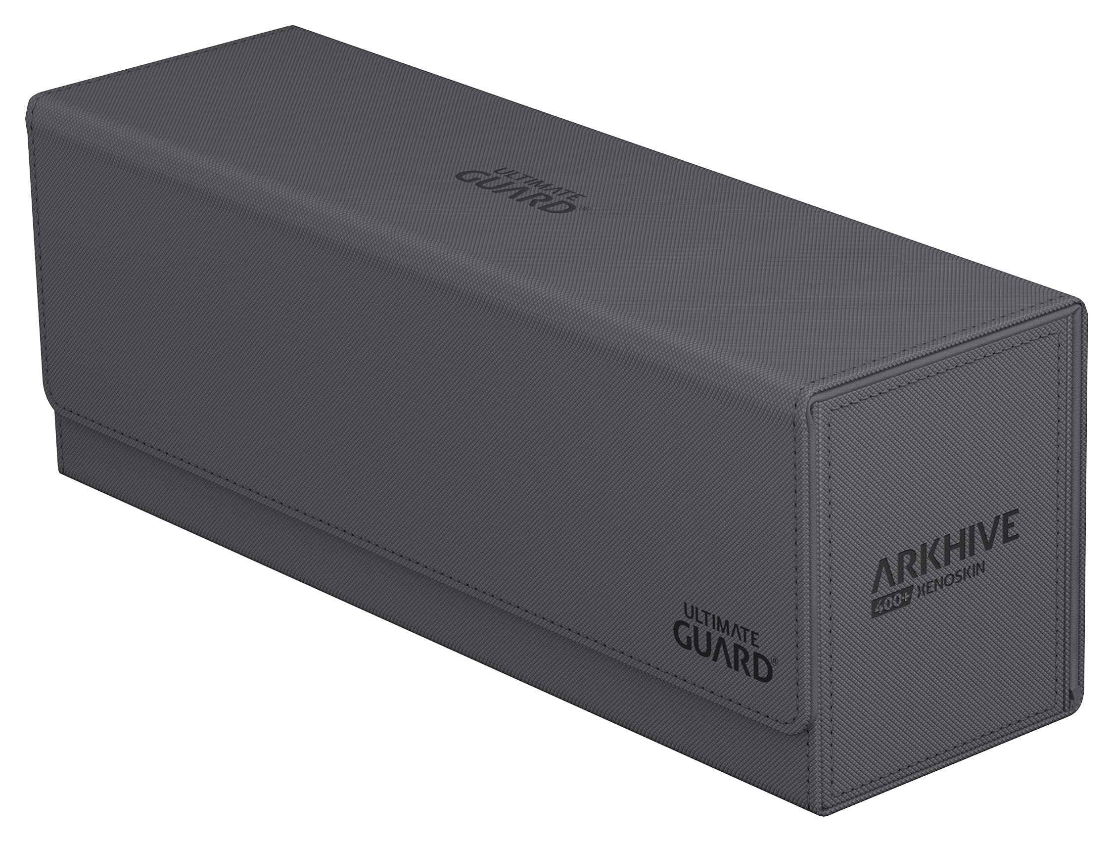 Ultimate Guard Arkhive 400+, Deck Case for 400 Double-Sleeved TCG Cards, Grey, Compatible with Boulders, Magnetic Closure & Microfiber Inner Lining