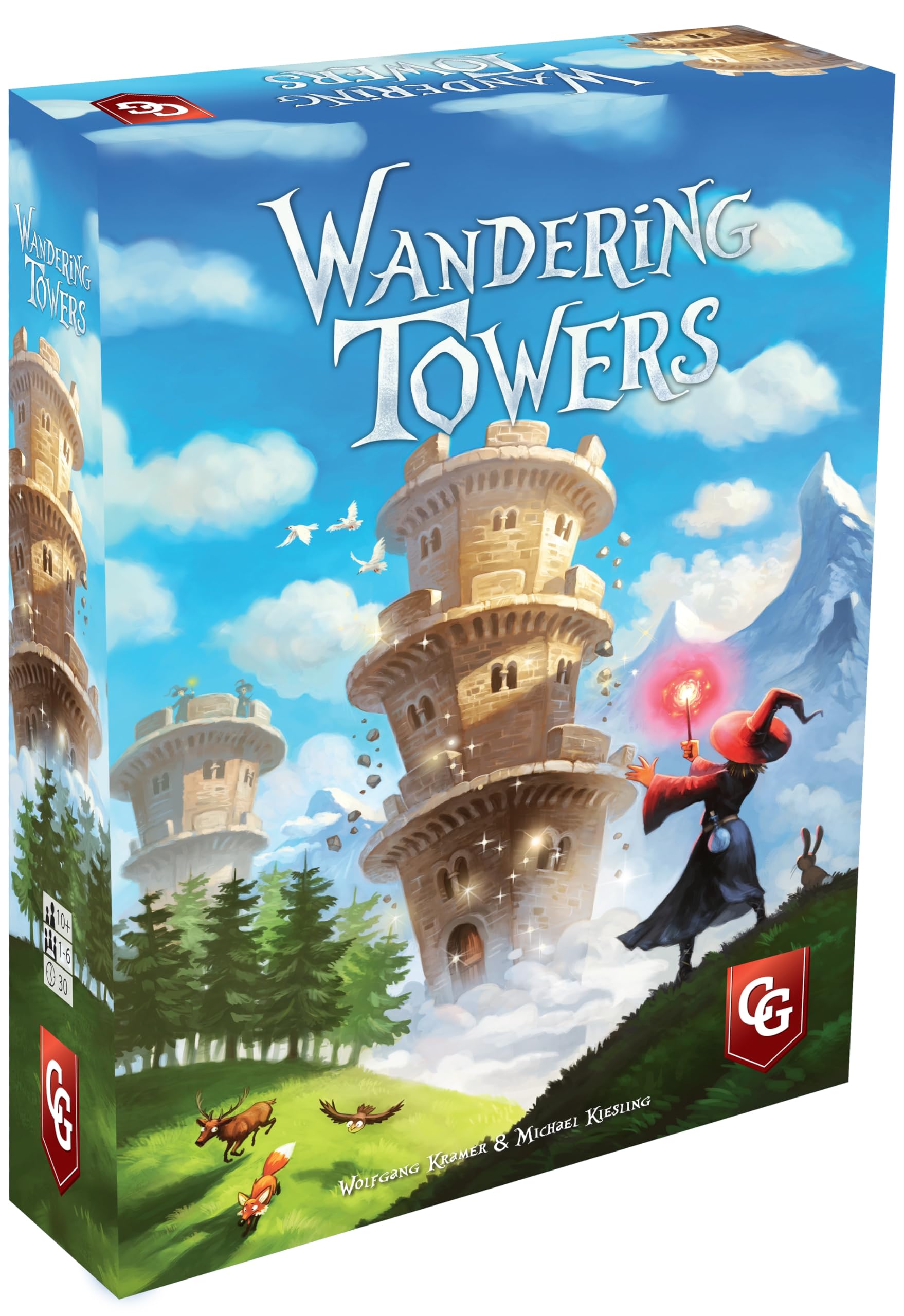 Capstone Games Wandering Towers Strategy Board Game for 1-6 Players, Magical Tower Movement and Tactical Planning, Competitive and Replayable Fantasy Gameplay | Ages 10+ | 30 Min Playtime