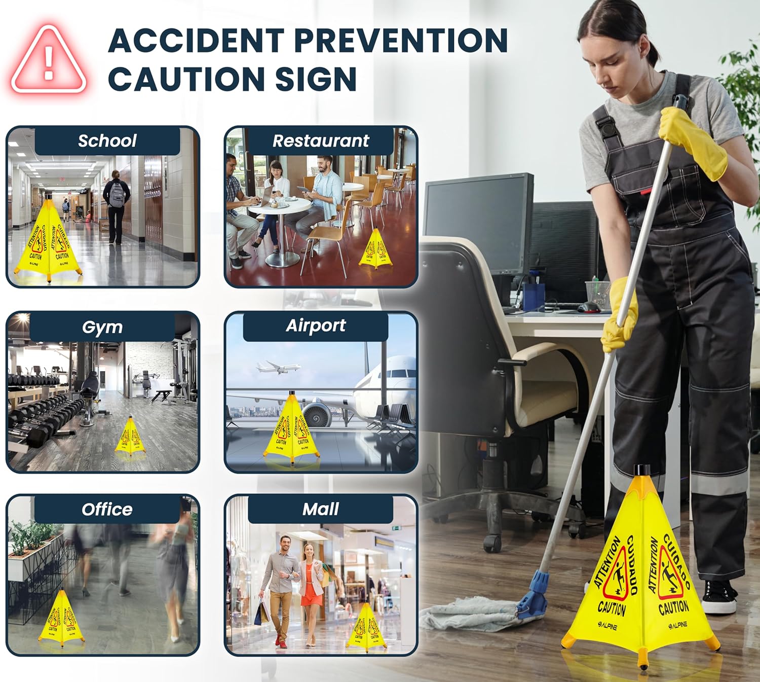 Alpine Industries 30 Pop-Up Wet Floor Sign