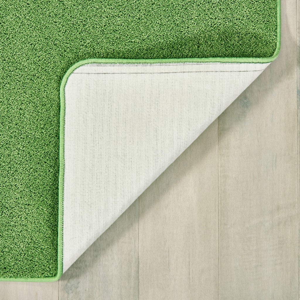 KIDplush Solids Collection Carpet - 7ft 6in x 12ft - Rectangle - Limeade Green