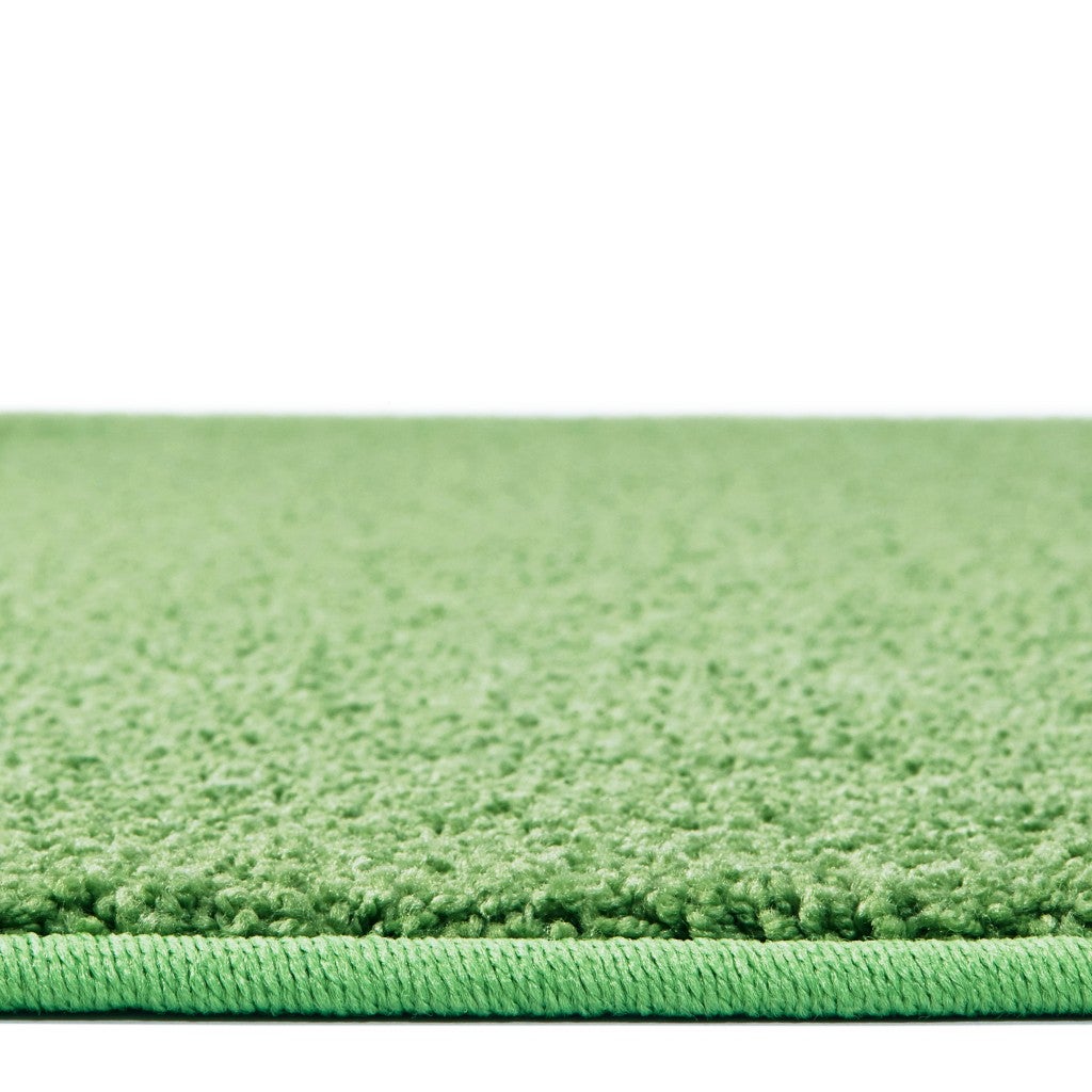 KIDplush Solids Collection Carpet - 7ft 6in x 12ft - Rectangle - Limeade Green