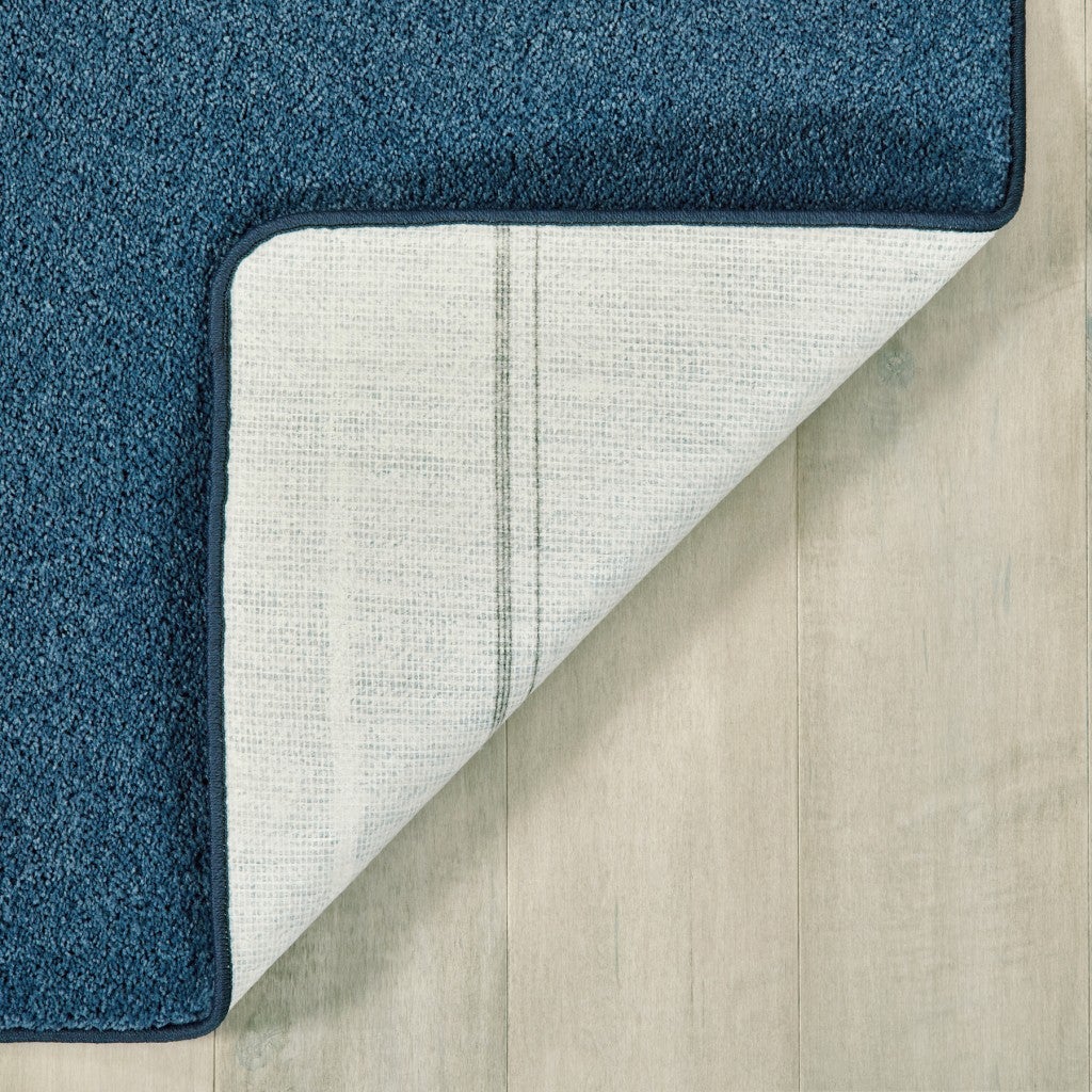 KIDplush Solids Collection Carpet  - 8ft 4in x 12ft - Rectangle - Pacific Blue