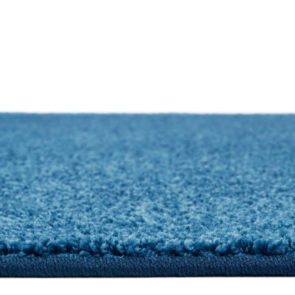 KIDplush Solids Collection Carpet 6ft X 9ft - Rectangle - Pacific Blue