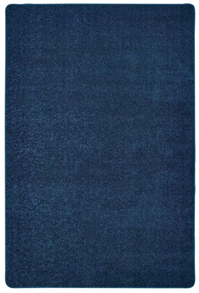 KIDplush Solids Collection Carpet  - 4ft x 6ft - Rectangle - Deep Sea Blue