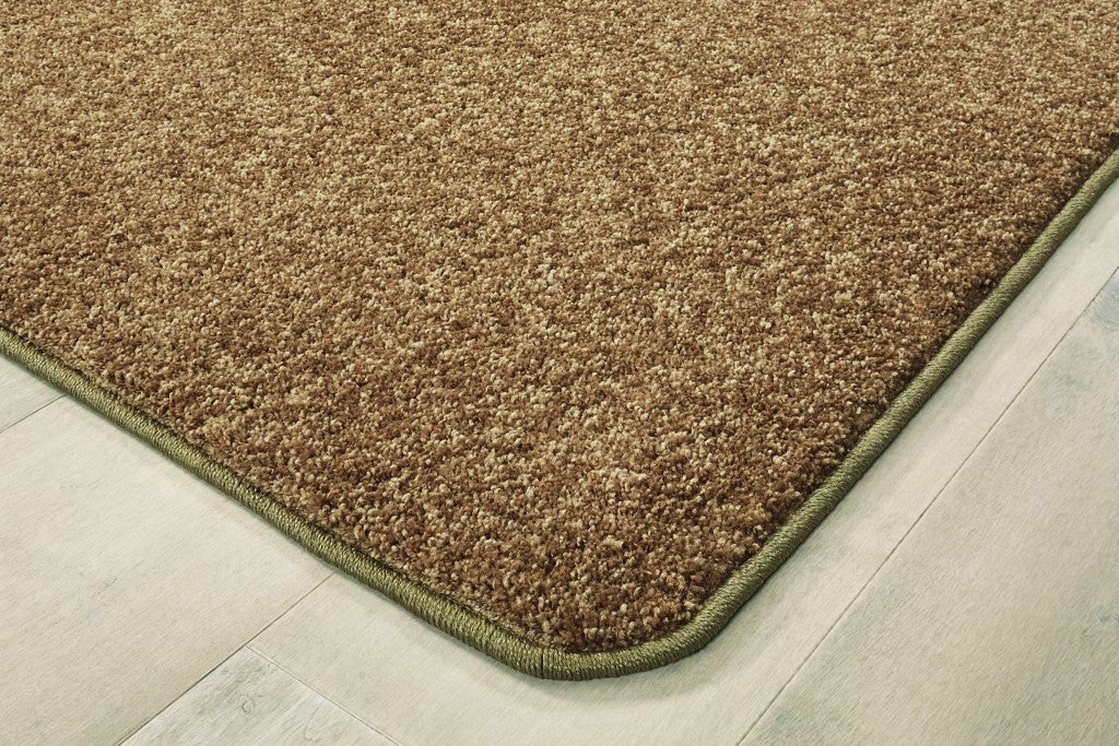 KIDplush Solids Collection Carpet  - 8ft 4in x 12ft - Rectangle - Sunset Sand