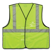 Ergodyne GloWear Type R C2 Breakaway Mesh Safety Vest, Large/Extra Large, Lime, Reflective, Pocket, Badge Holder, Lightweight, Breathable, Hook & Loop Closure, 1 Each