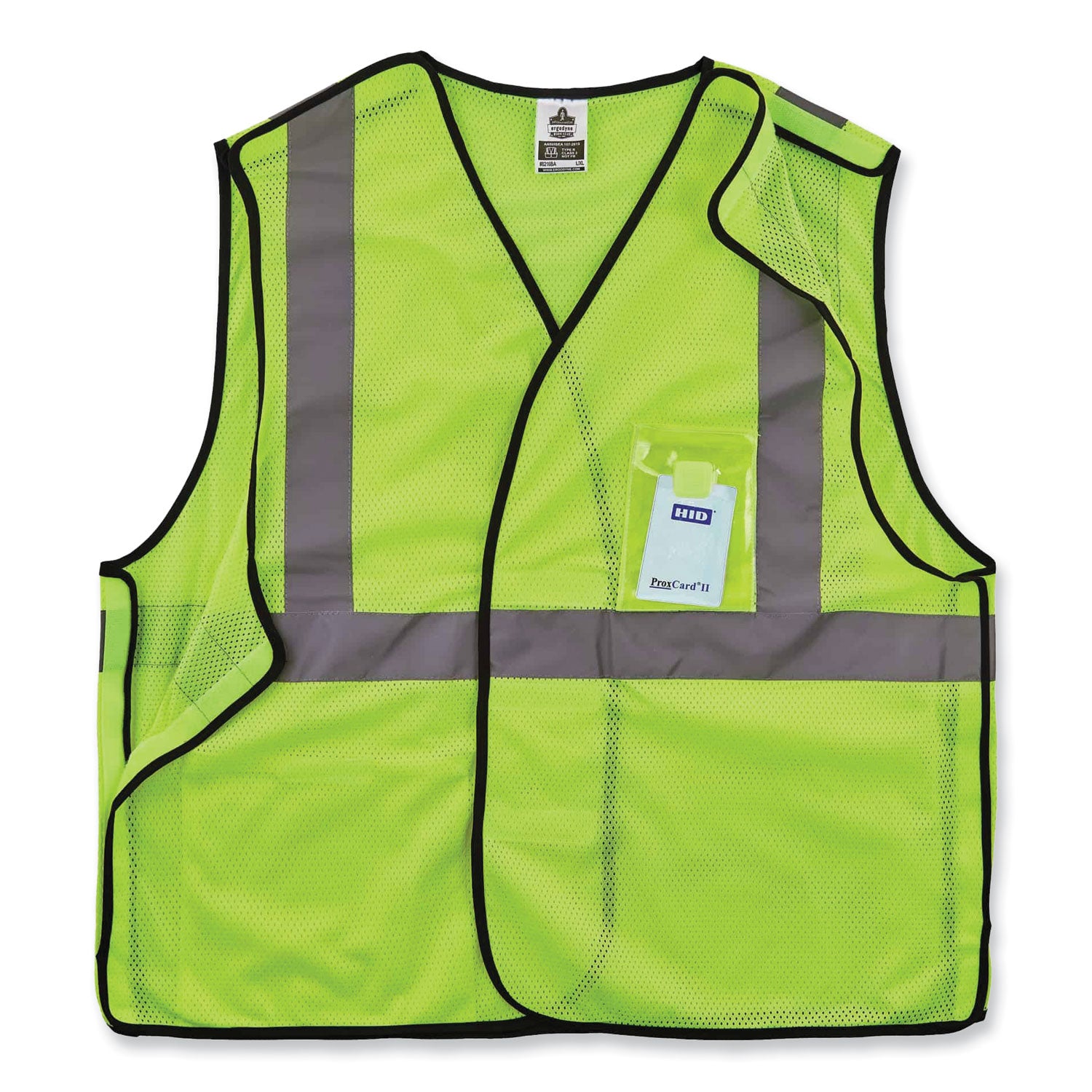 Ergodyne GloWear Type R C2 Breakaway Mesh Safety Vest, 2XL/3XL, Lime, Reflective, Hook & Loop Closure, Pocket, Badge Holder, Breathable, Lightweight, Polyester Mesh, 1 Each