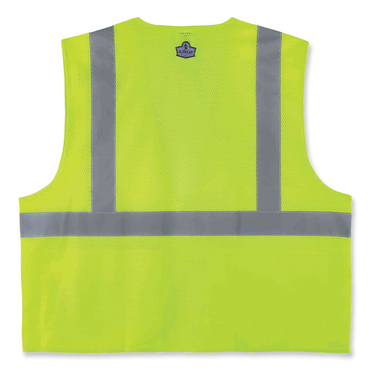 GloWear 8220Z Class 2 Standard Mesh Zipper Vest, Polyester, 2X-Large/3X-Large, Lime
