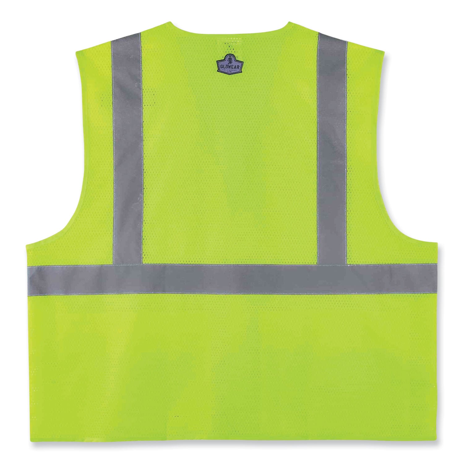 Ergodyne 8220HL Type R Class 2 Standard Mesh Vest, 4XL/5XL, Hook & Loop Closure, Lime, Mesh Polyester, Pocket, Mic Tab, Reflective, 1 Each