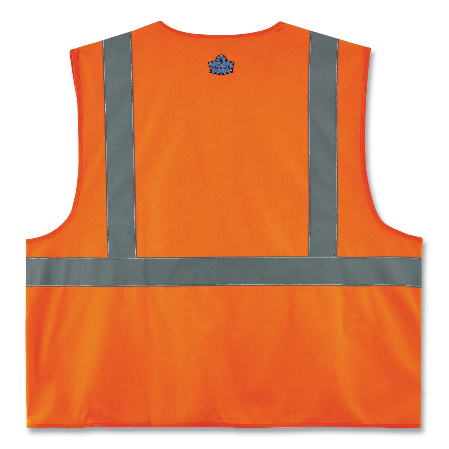 Ergodyne 8225HL Type R Class 2 Standard Solid Vest, Small/Medium, Hook & Loop Closure, Polyester, Orange, Pocket, Mic Tab, Reflective, 1 Each