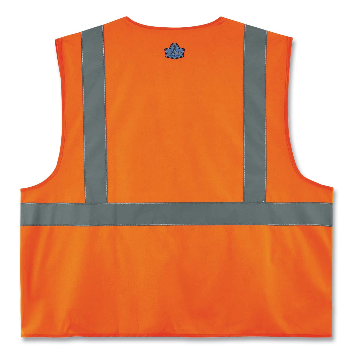 Ergodyne 8225HL Type R Class 2 Standard Solid Vest, 2XL/3XL, Hook & Loop Closure, Polyester, Orange, Pocket, Mic Tab, Reflective, 1 Each