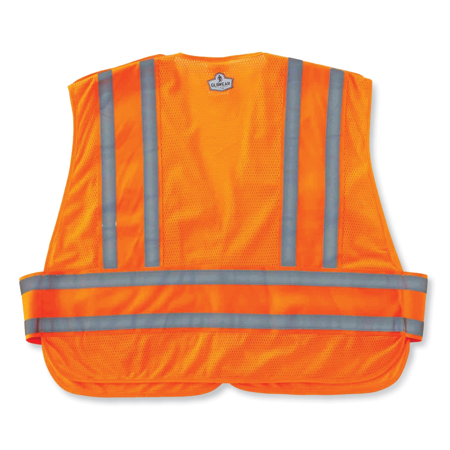 Ergodyne 8244PSV Type P Class 2 Expandable Public Safety Vest, Medium/Large, Hook & Loop Closure, Orange, Adjustable, Reflective, Mic Tab, Pocket, Expandable Side, 1 Each