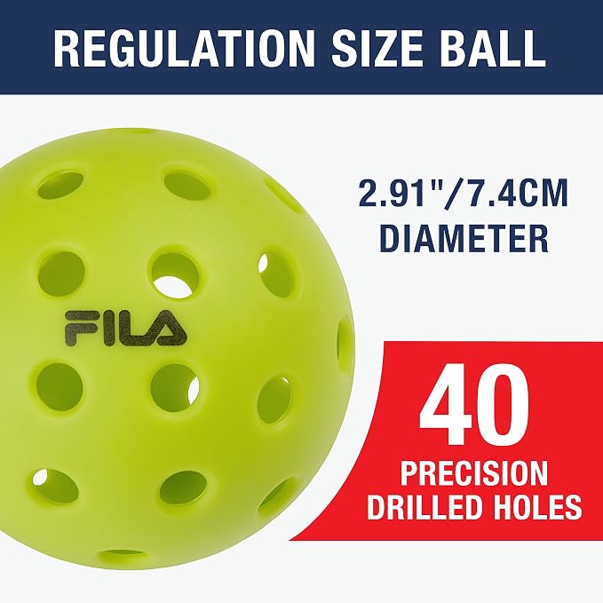 Fila Outdoor Pickleballs 4-Pack - Lime