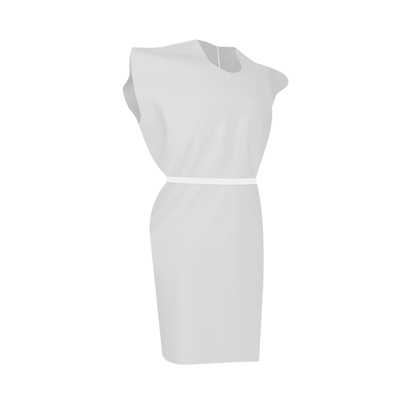 Exam Gown, 3 Ply T/P/T Universal, White - 50 pcs per Case