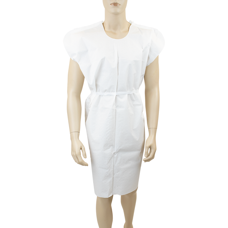 Exam Gown, 3 Ply T/P/T Universal, White - 50 pcs per Case