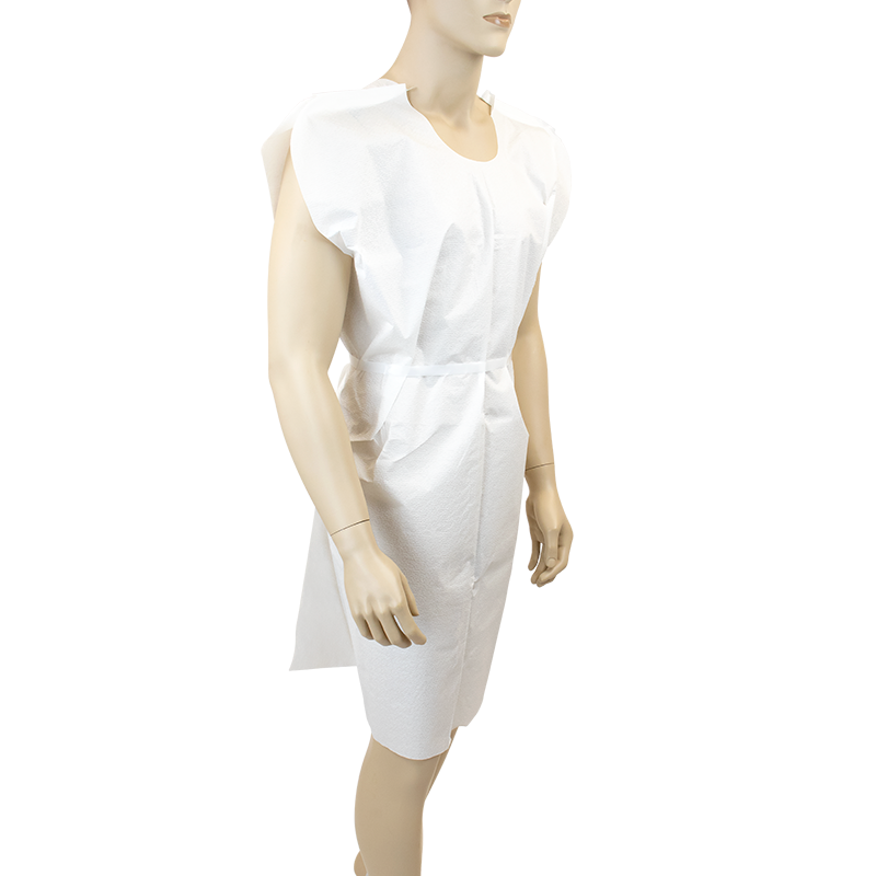 Exam Gown, 3 Ply T/P/T Universal, White - 50 pcs per Case
