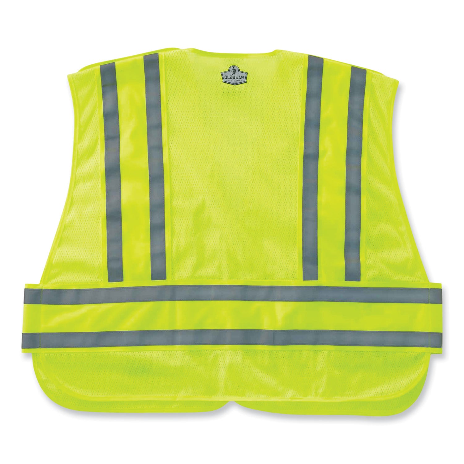 Ergodyne 8244PSV Type P Class 2 Expandable Public Safety Vest, 3-Xtra Large Plus, Hook & Loop Closure, Lime, Adjustable, Reflective, Mic Tab, Pocket, Expandable Side, 1 Each