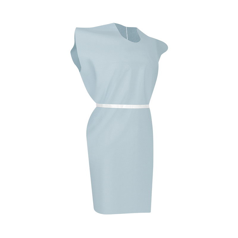 Exam Gown, 3 Ply T/P/T Universal, Blue - 50 pcs per Case