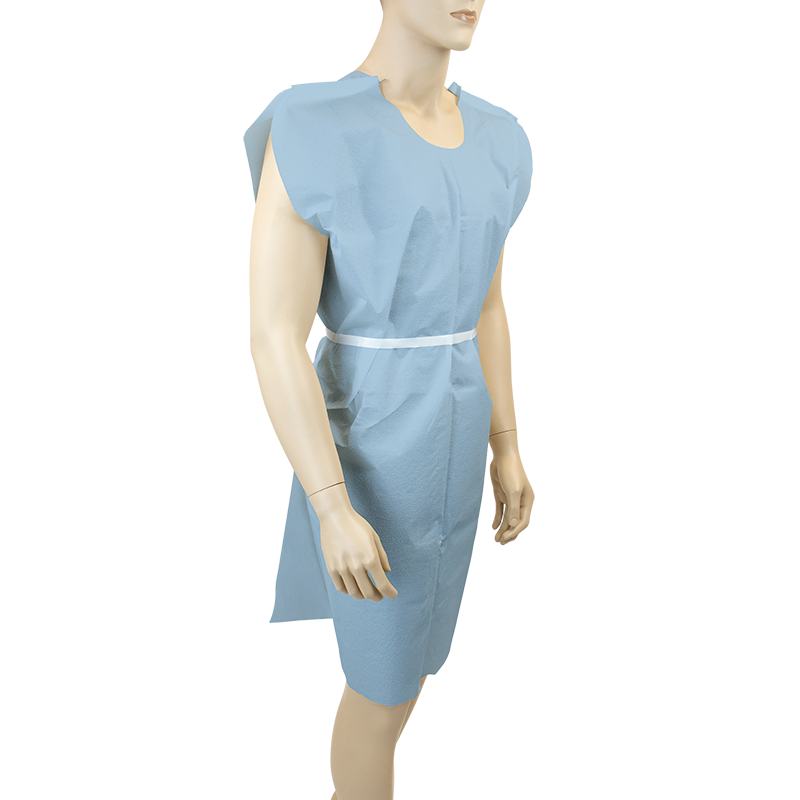 Exam Gown, 3 Ply T/P/T Universal, Blue - 50 pcs per Case