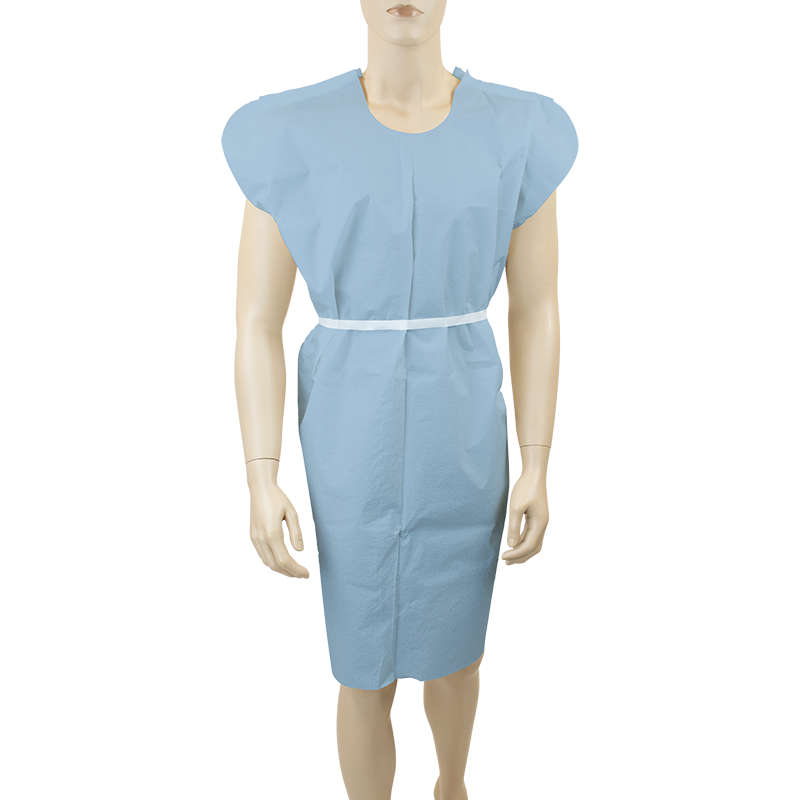 Exam Gown, 3 Ply T/P/T Universal, Blue - 50 pcs per Case