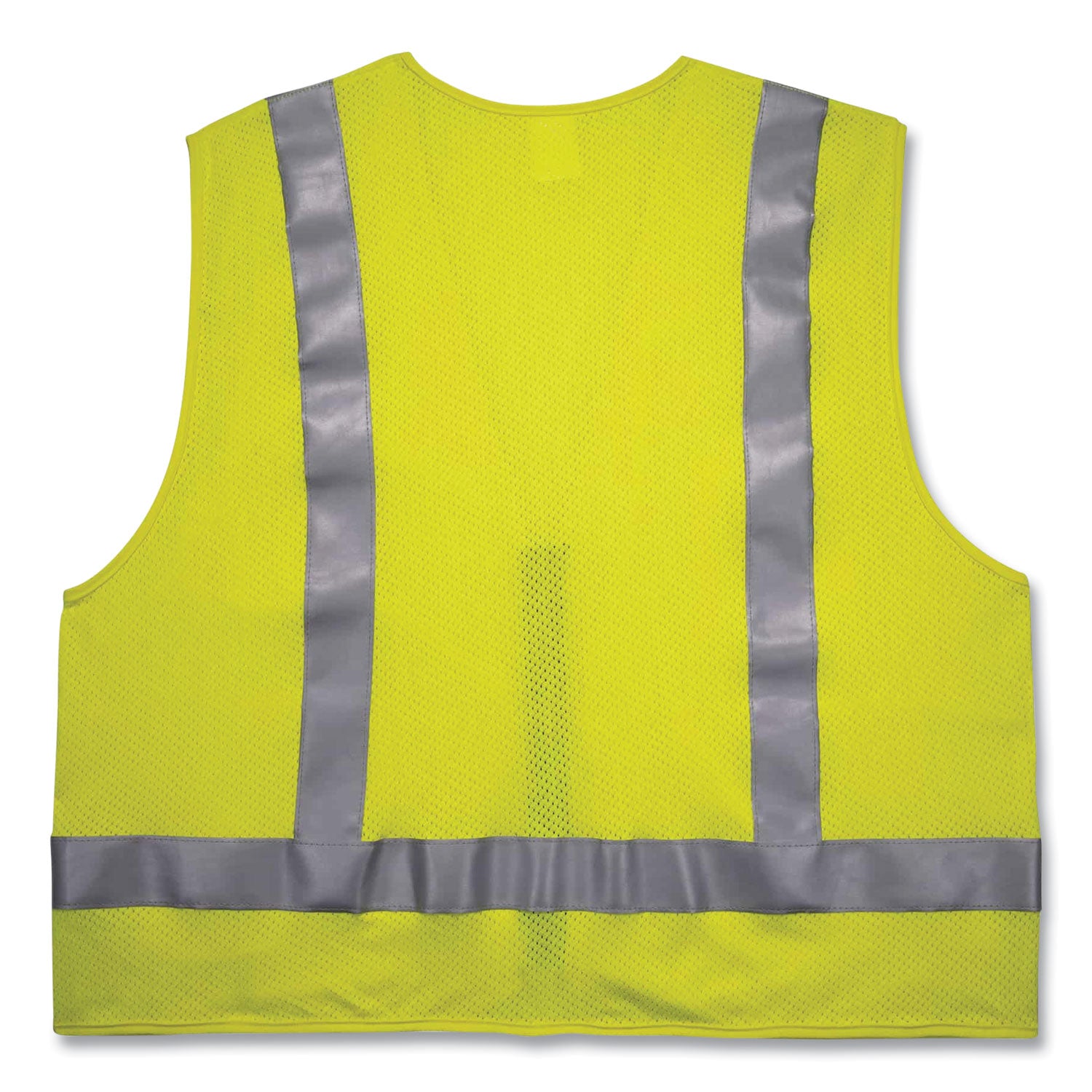 Ergodyne 8262FRZ Hi-Vis Flame-Resistant Surveyor Vest, Class 2, NFPA 70E, Mesh, Small/Medium, Zipper Closure, Lime, Machine Washable, Reflective, Breathable, 1 Each