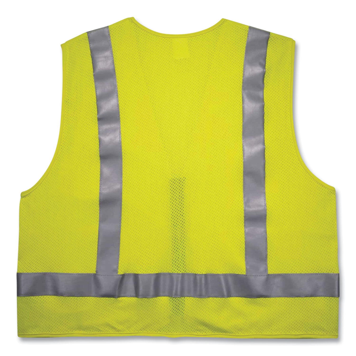 Ergodyne 8262FRZ Hi-Vis Flame-resistant Surveyor Vest, Class 2, NFPA 70E, Mesh, Large/Extra Large, Zipper Closure, Lime, Machine Washable, Reflective, Cell Phone Pocket, Pen Slot, 1 Each