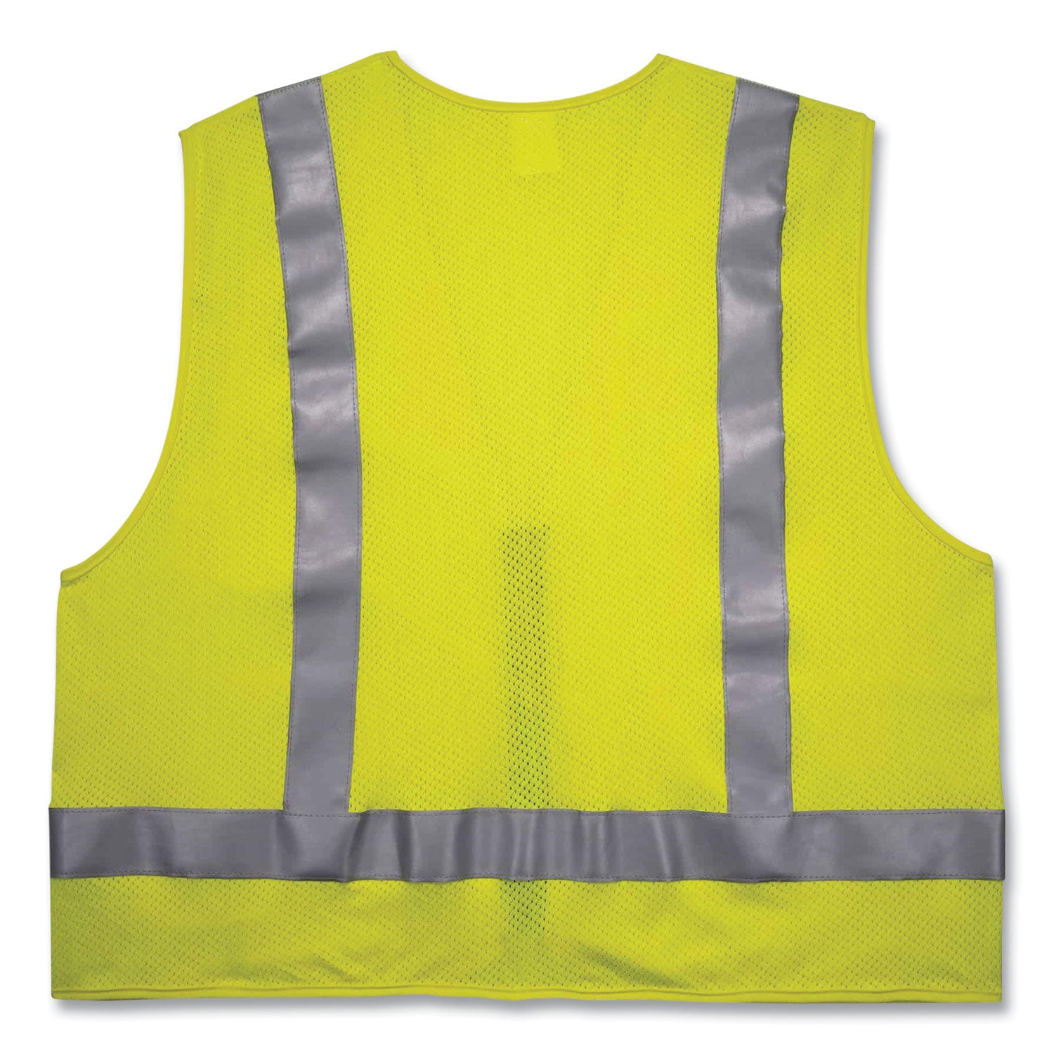Ergodyne 8262FRZ Hi-Vis Flame-resistant Surveyor Vest, Class 2, NFPA 70E, Mesh, 2XL/3XL, Zipper Closure, Lime, Machine Washable, Reflective, Cell Phone Pocket, Pen Slot, 1 Each