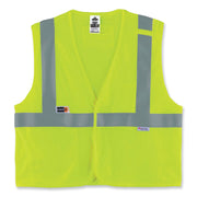 Ergodyne GloWear 8260FRHL Type R Class 2 Flame-Resistant Modacrylic Vest, Small/Medium, Lime, Hook & Loop Closure, High Visibility, Reflective Strip, Interior Pocket, Pen Slot, 1 Each