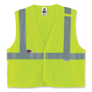 Ergodyne GloWear 8260FRHL Type R Class 2 Flame-Resistant Modacrylic Vest, 2XL/3XL, Lime, Hook & Loop Closure, Mic Tab, Reflective Strip, Interior Pocket, Pen Slot, Breathable, 1 Each