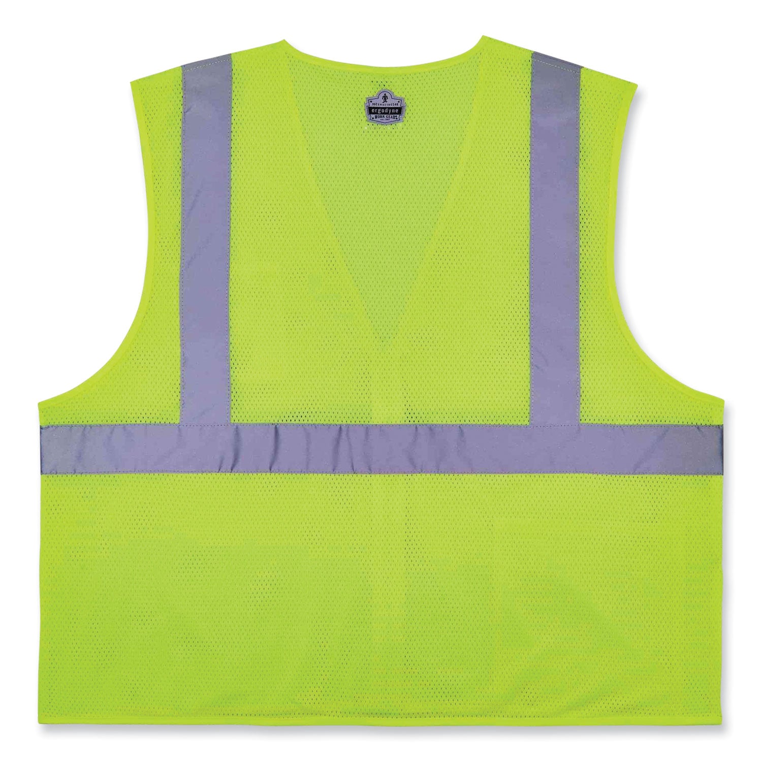 Ergodyne 8256Z Treated Polyester Hi-Vis Class 2 Vest, Small/Medium, Zipper Closure, Lime, Machine Washable, Breathable, Durable, Flame Resistant, Reflective Strip, Interior Pocket, 1 Each
