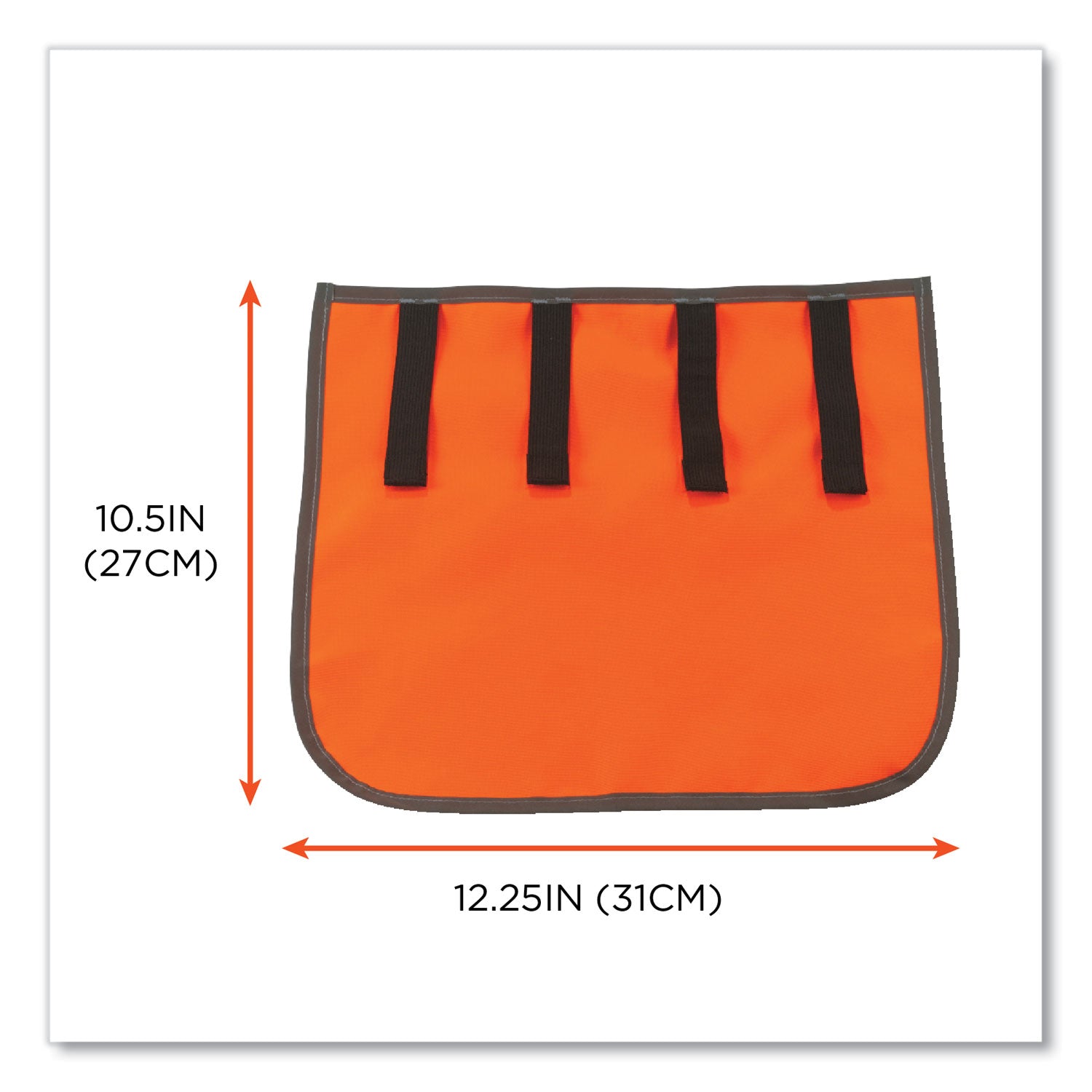 Ergodyne 8006 Hi-Vis Neck Shade, Orange, Polyester Fabric, 1" Height x 14.5" Width, 6 per Carton