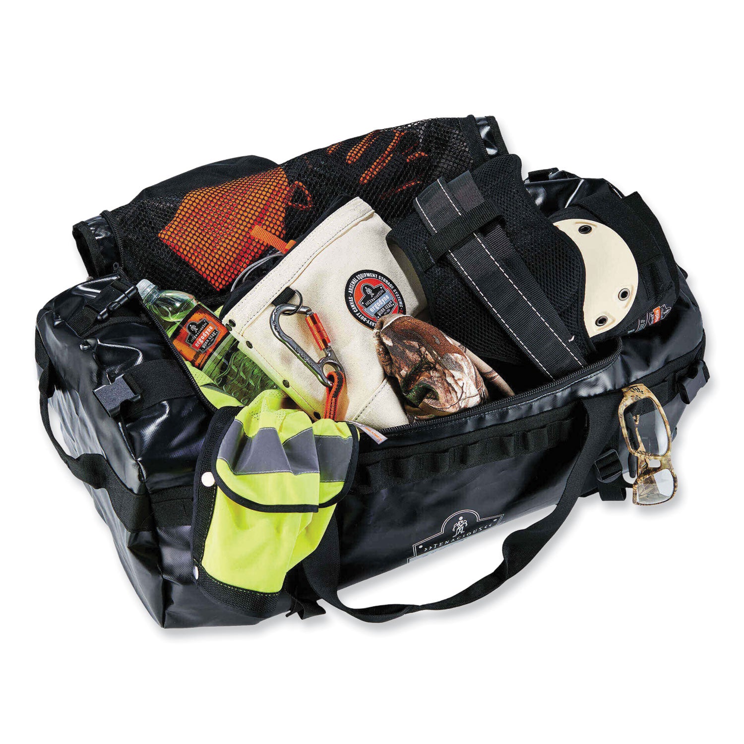 Ergodyne Arsenal 5030 Carrying Case Rugged (Duffel) ID Card, Document - Black - Water Resistant, Cold Resistant, Weather Resistant - 1000D Poly Mesh Body - Shoulder Strap, Handle - 15.5" Height x 15.5" Width x 27" Depth - Medium Size - 1 Each