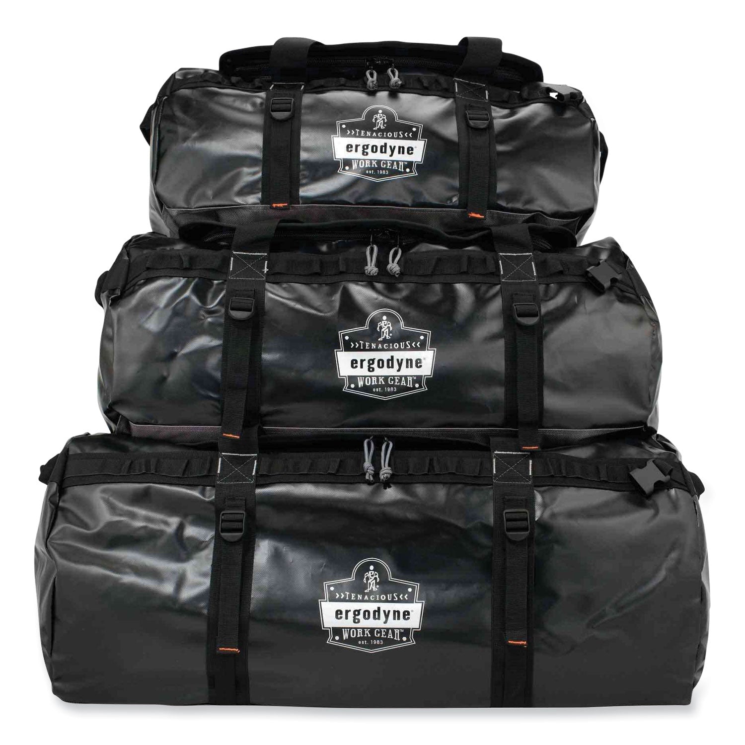 Ergodyne Arsenal 5030 Carrying Case Rugged (Duffel) ID Card, Document - Black - Water Resistant, Cold Resistant, Weather Resistant - 1000D Poly Mesh Body - Shoulder Strap, Handle - 18.5" Height x 18.5" Width x 31" Depth - Large Size - 1 Each