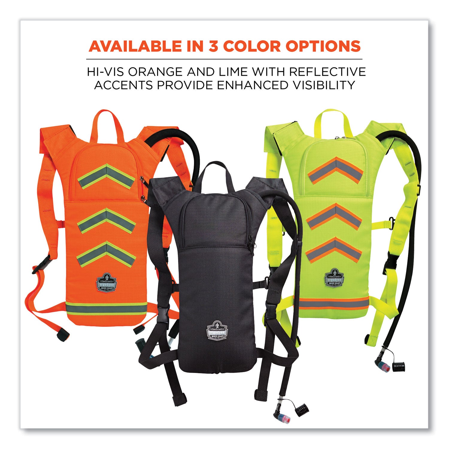 Ergodyne 5155 Low Profile Hydration Pack - 2.11 quart Reservoir - Black