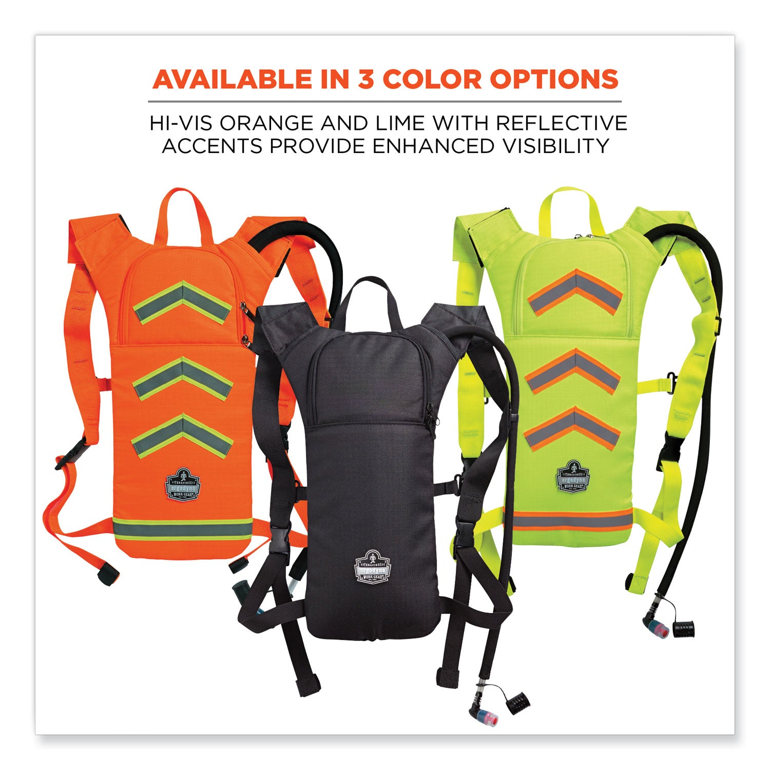 Ergodyne 5155 Low Profile Hydration Pack - 2.11 quart Reservoir - Orange