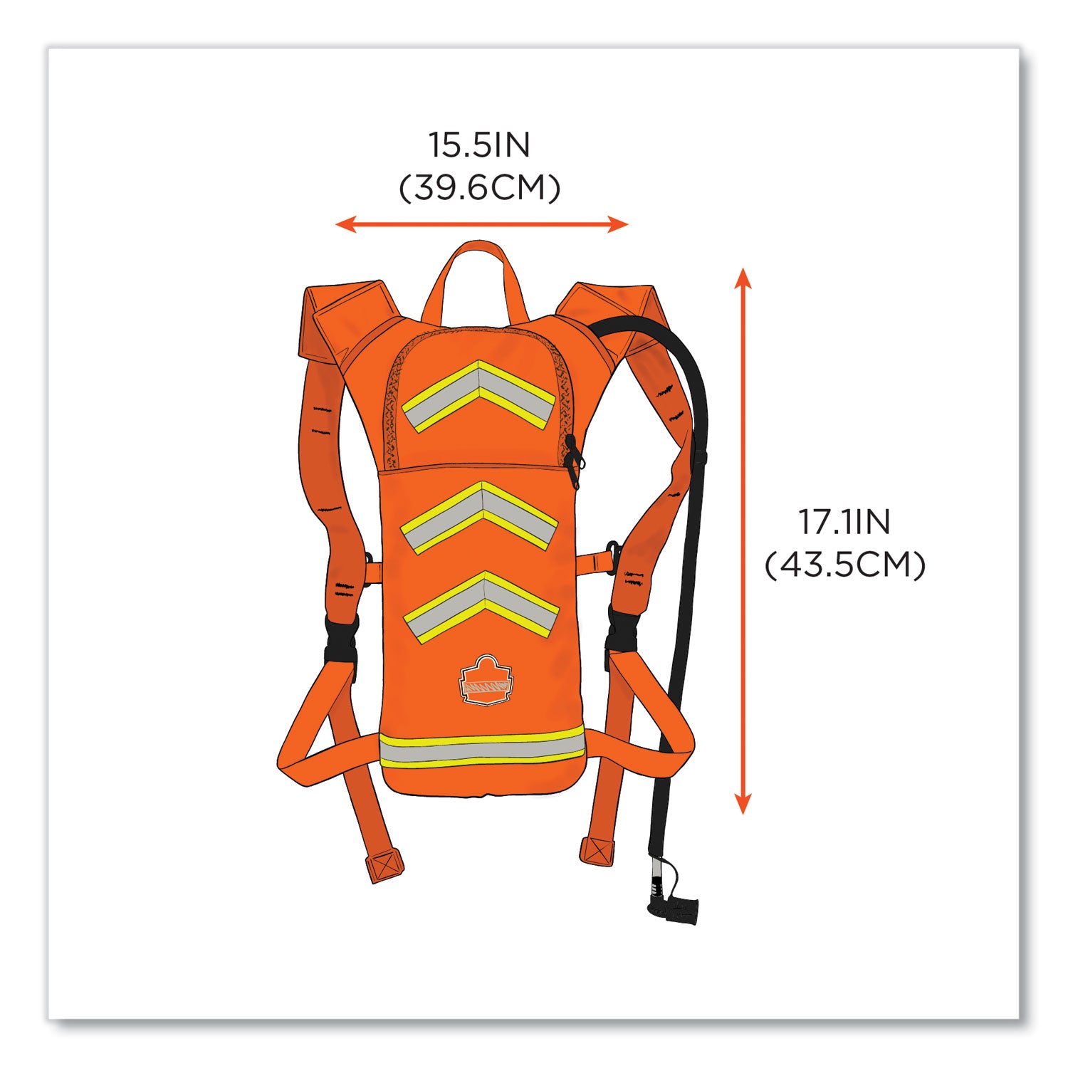 Ergodyne 5155 Low Profile Hydration Pack - 2.11 quart Reservoir - Orange