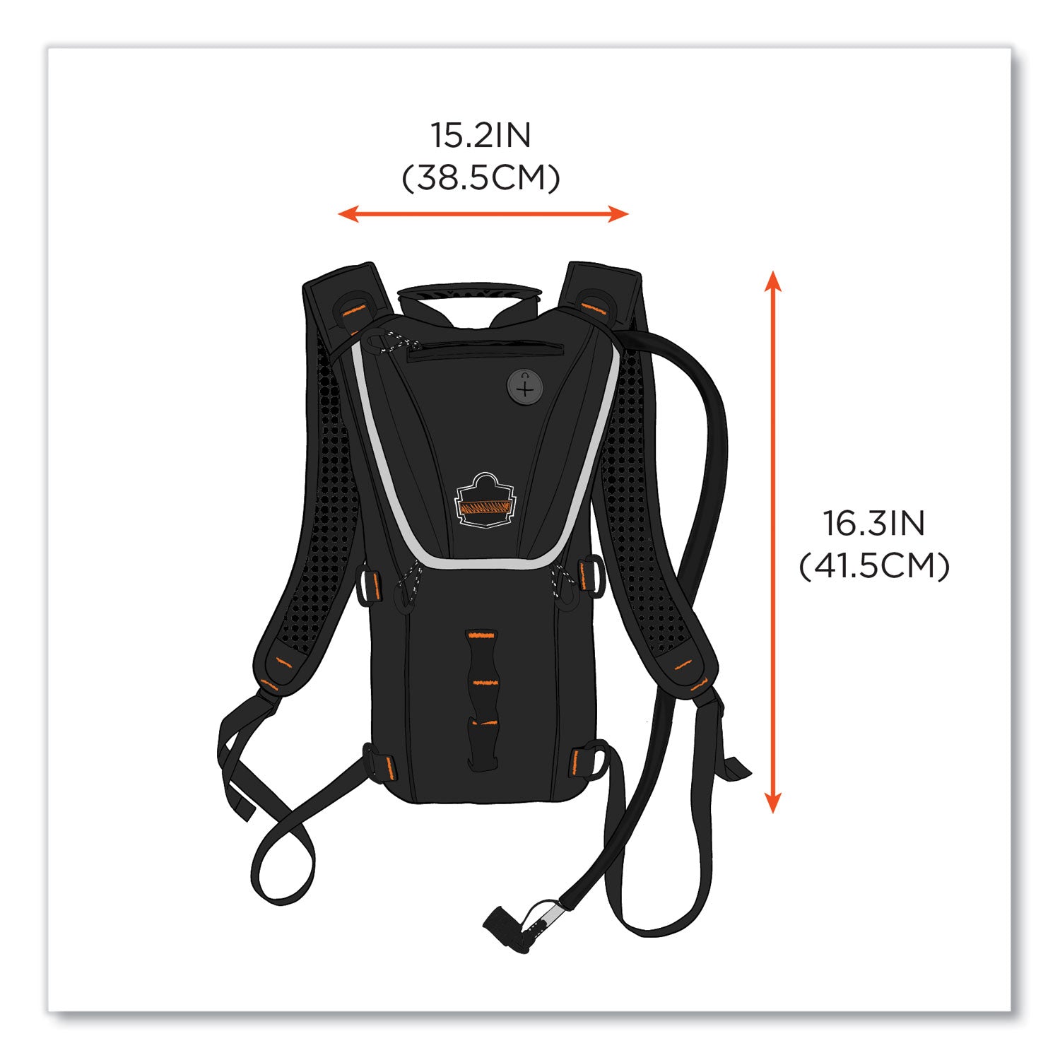 Ergodyne 5156 Premium Low Profile Hydration Pack - 3.17 quart Reservoir - Black