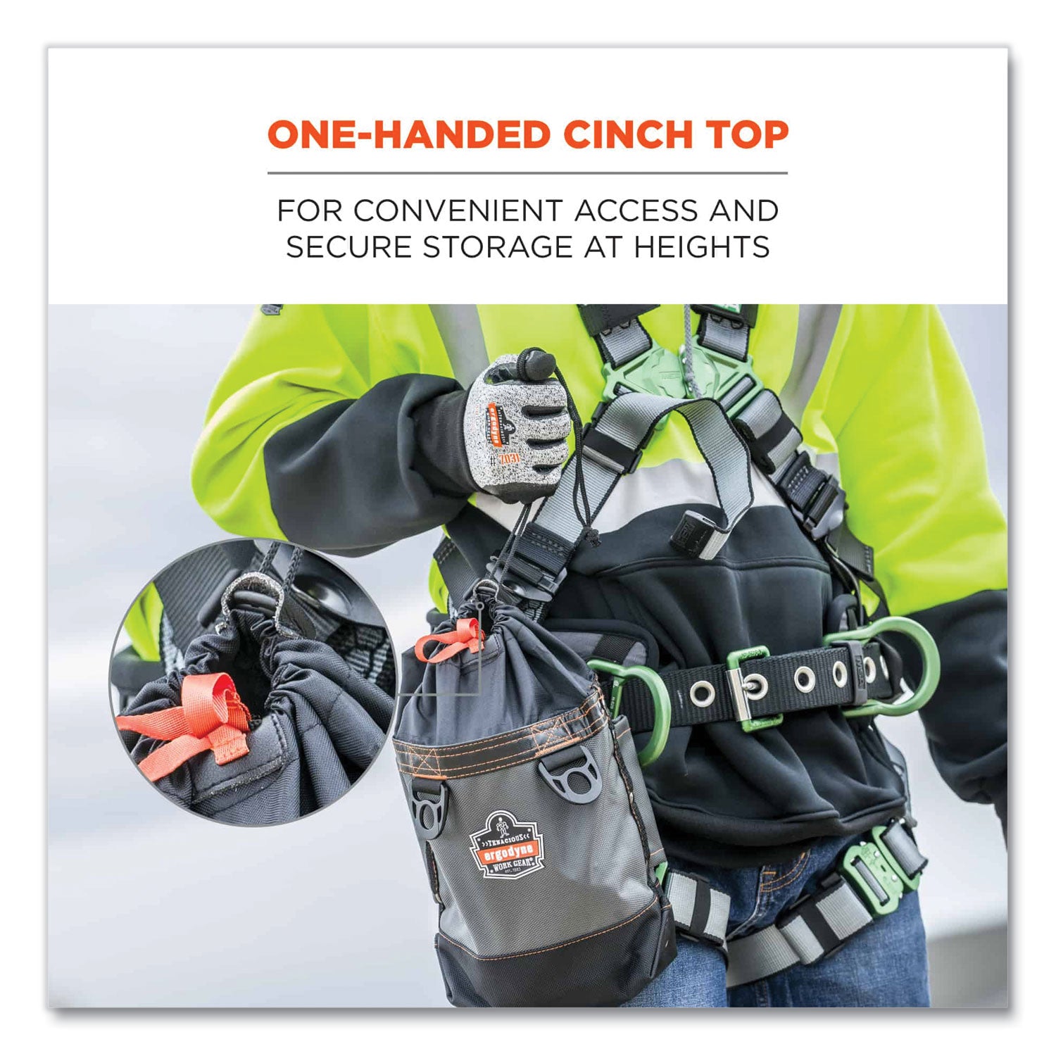 Drop Resistant - Nickel Plated, 420D Nylon Body - 1680D Ballistic Polyester Exterior Material - D-ring, Belt Loop - 9" Height x 5" Width x 10" Depth - 1 Each