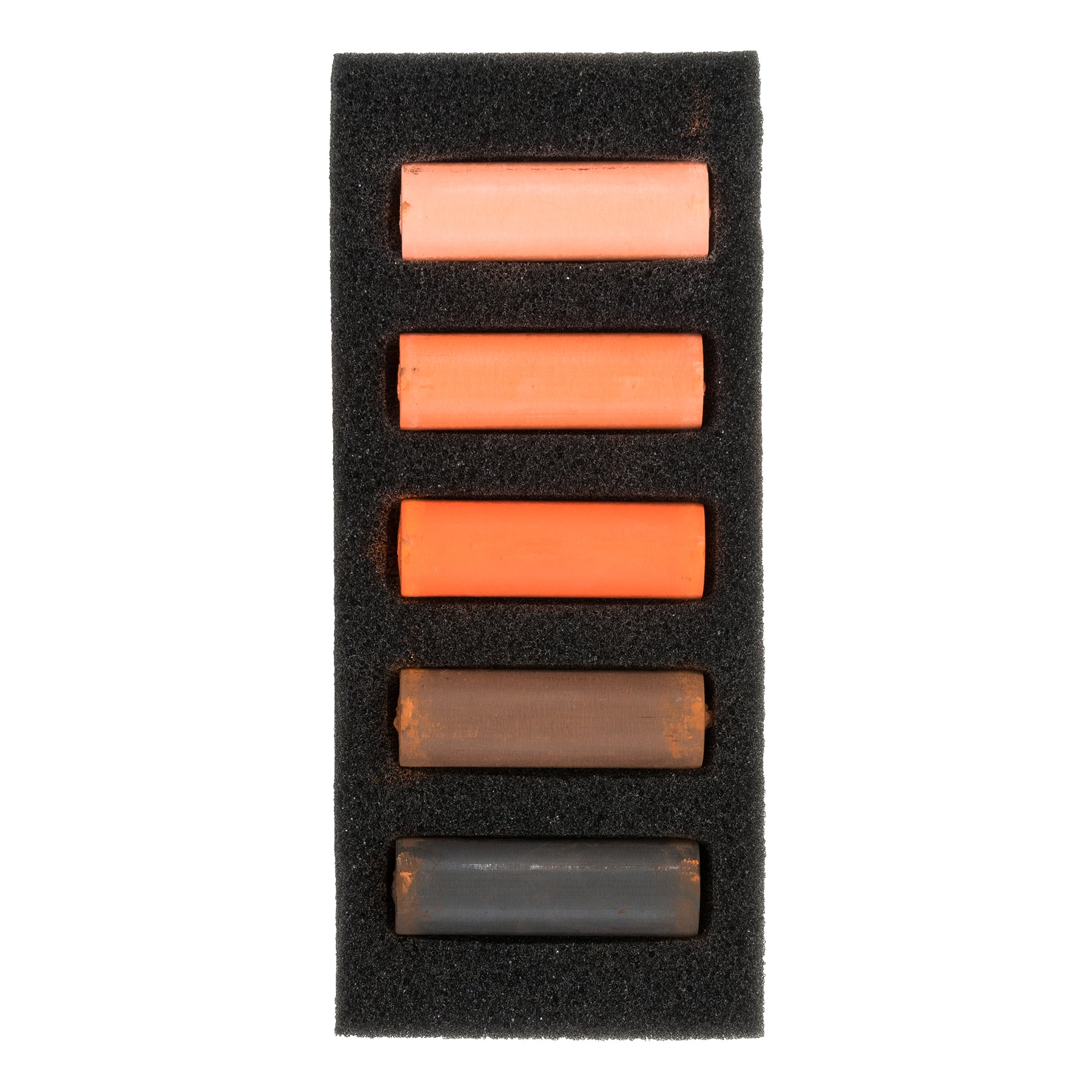 Soft Pastels Micro Sets, 5 Half Sticks, Rich Oranges