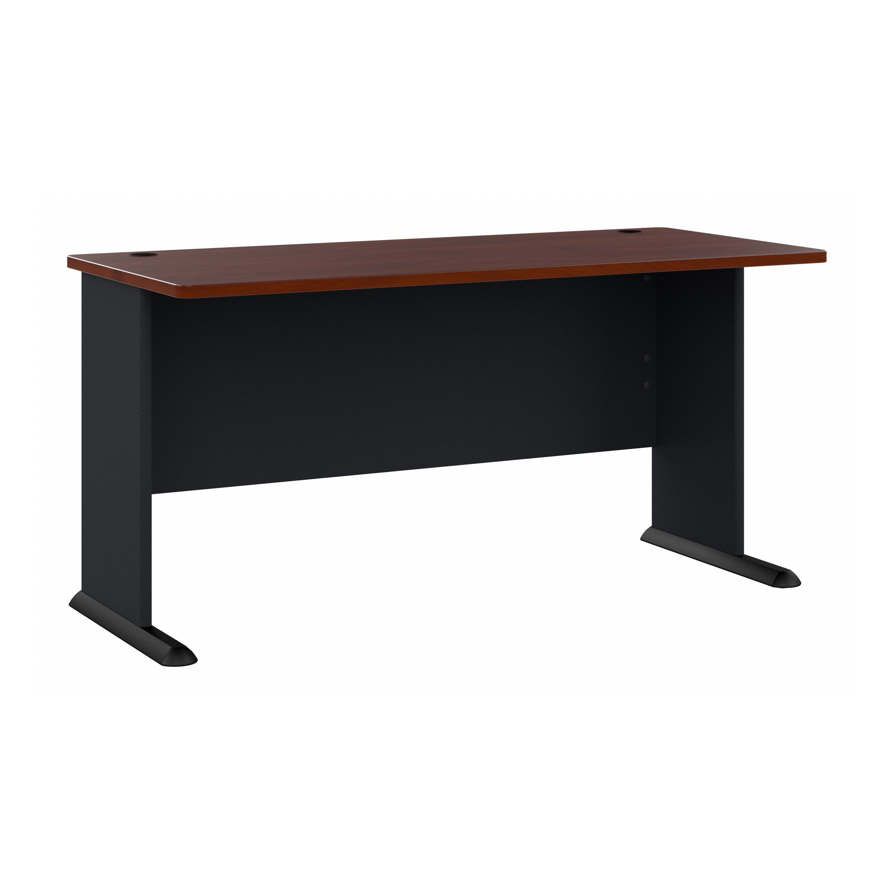 Bush Business Furniture Series A 60W Desk in Hansen Cherry and Galaxy - 59.57" Width x 26.81" Depth x 29.66" Height