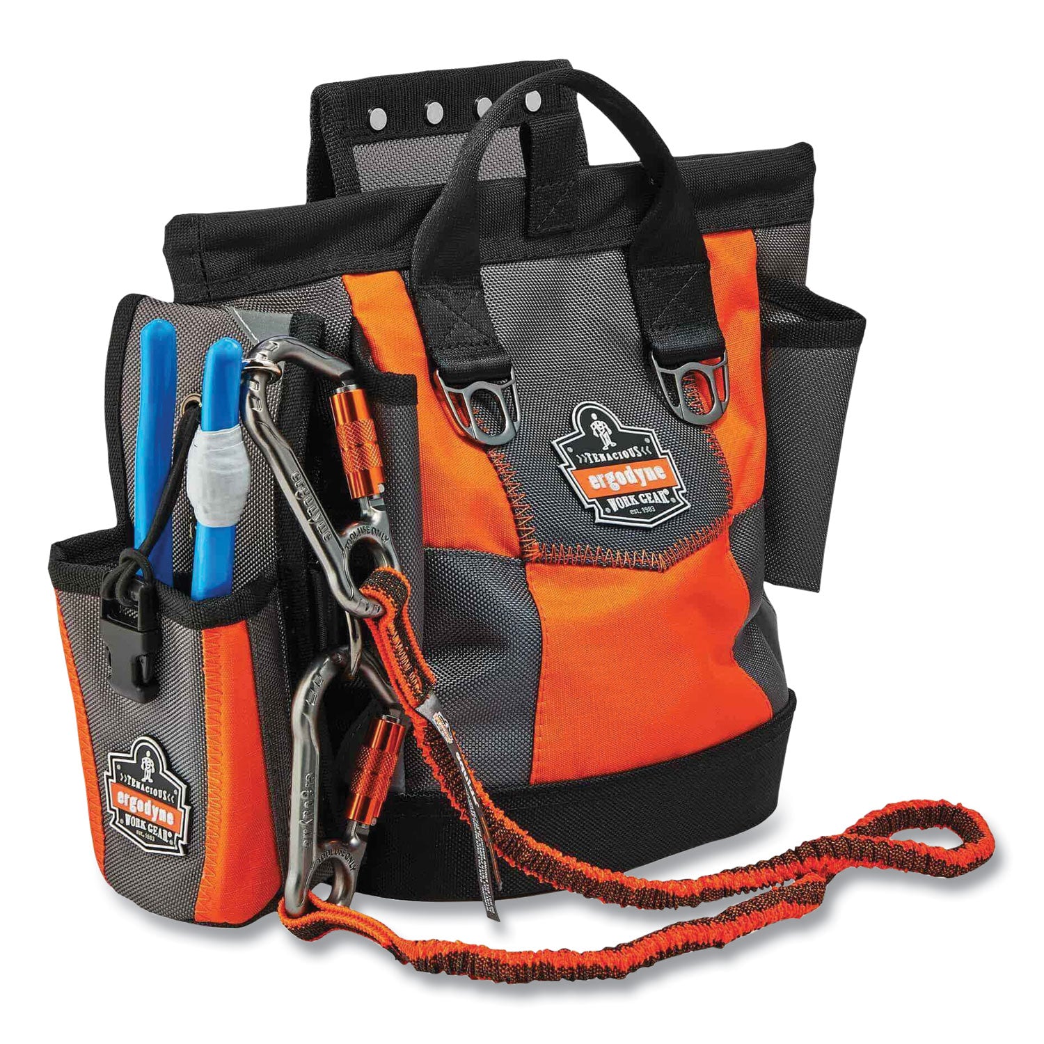 Abrasion Resistant - 1680D Ballistic Polyester Body - Fabric Interior Material - D-ring, Handle - 11.5" Height x 6" Width x 10" Depth - 1 Each